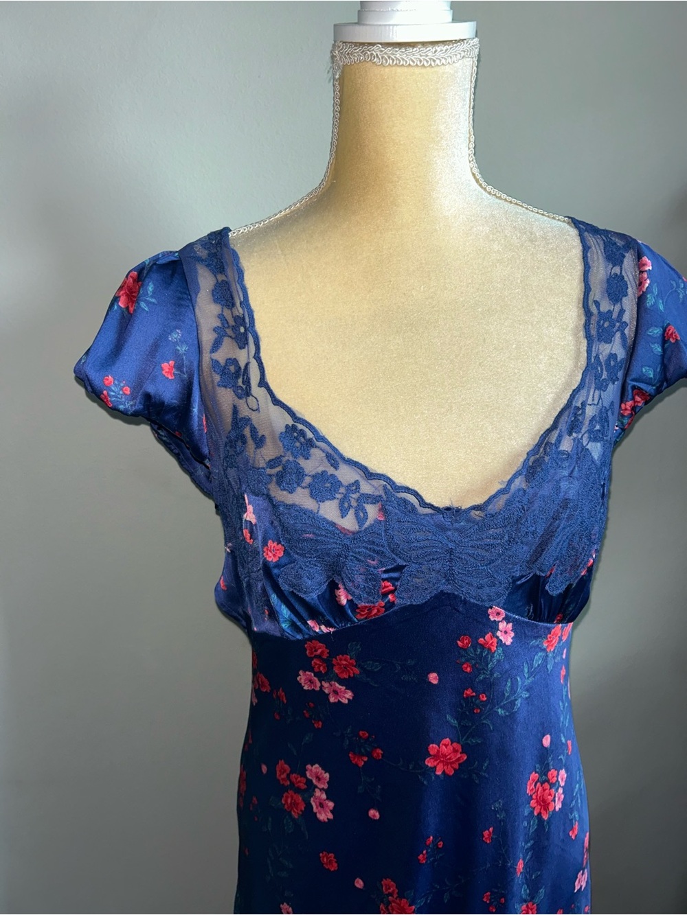 NWT Free People Butterfly Babe Lace Floral Printed Maxi Dress Sz XL - Picture 4 of 14